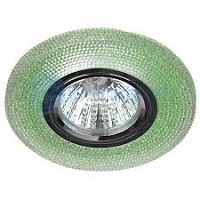 Светильник Эра DK LD1 GR декор стекло GU5.3 220В 50Вт круглый зеленый картинка 